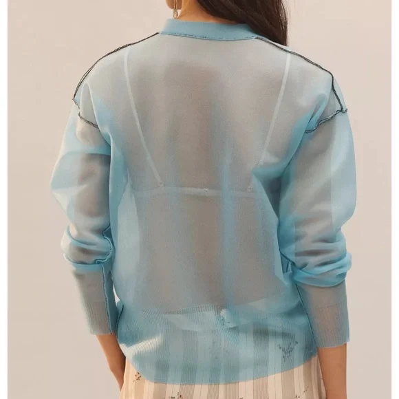 ZARA LIMITED EDITION SHEER KNIT CARDIGAN - Picture 7 of 9